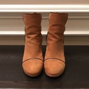 Rag & Bone Kinsey Tan Suede Ankle Boots